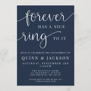 Invitación de Compromiso Forever Has A Nice Ring T