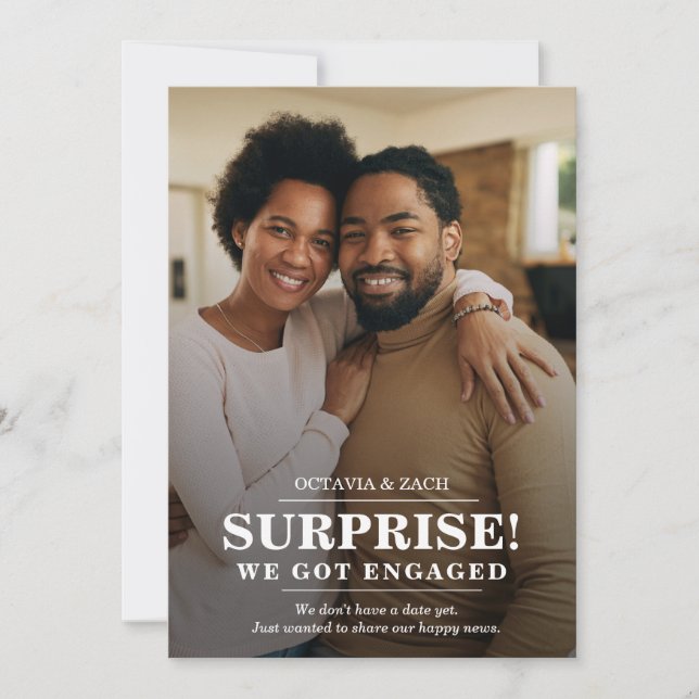 Invitación de compromiso fotográfico (Anverso)