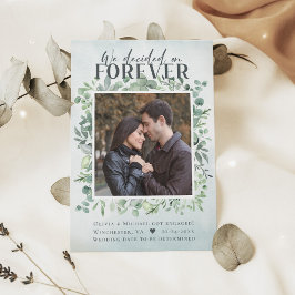 Invitación de compromiso fotográfico Eucalyptus Fo