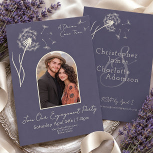 Invitación de compromiso fotográfico romántico de