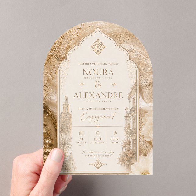 Invitación de compromiso marroquí europeo (Insitu (portátil))