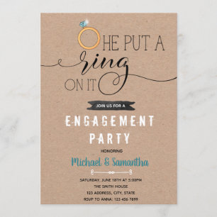 Invitación de compromiso para ponerle un anillo