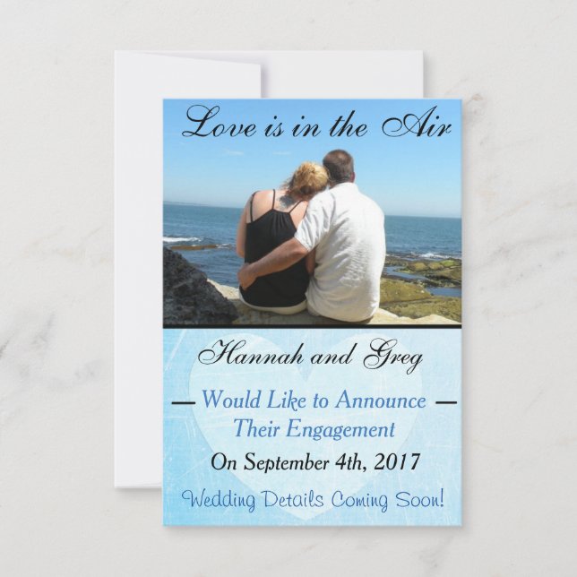Invitación de compromiso personalizado (Anverso)