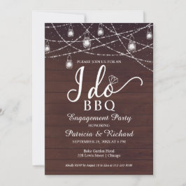 Invitación de compromiso rústica 'I Do BBQ'