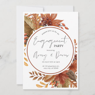 Invitación de compromiso rústica, imprimible