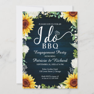 Invitación de compromiso rústico 'I Do BBQ'