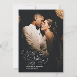 invitación de compromiso "Tirando en Año Nuevo"