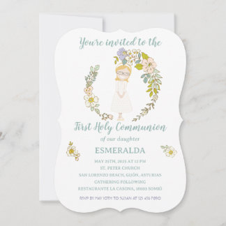 Invitación de Comunión ESMERALDA