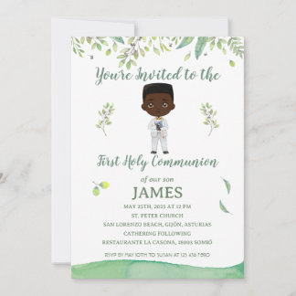 Invitación de Comunión modelo JAMES