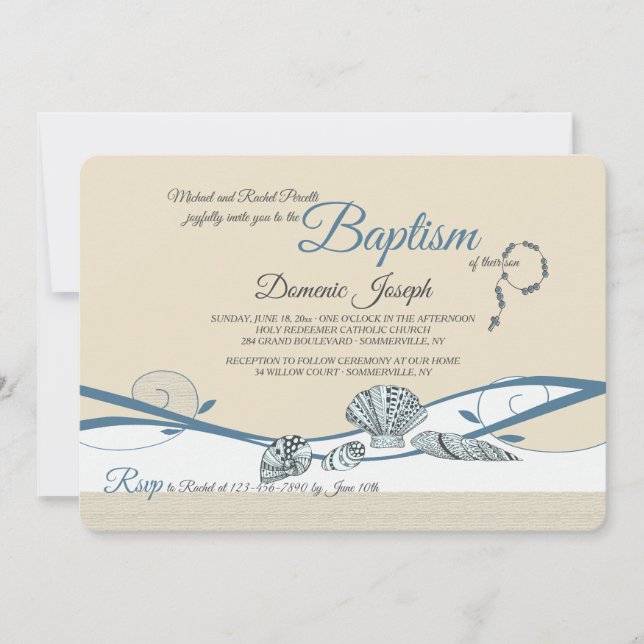 Invitación de conchas junto al mar (Anverso)