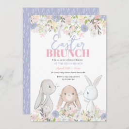 Invitación de conejito de brunch