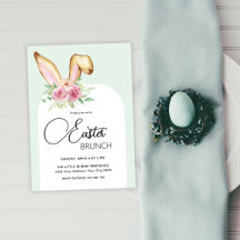 Invitación de conejo de brunch de Pascua