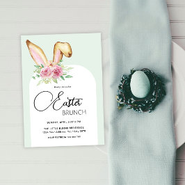 Invitación de conejo de brunch de Pascua