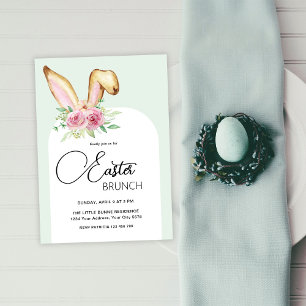 Invitación de conejo de brunch de Pascua