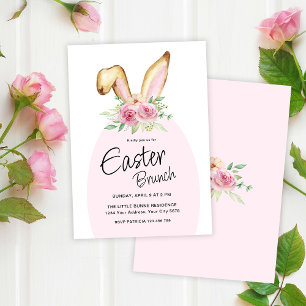 Invitación de conejo de brunch de Pascua