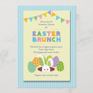 Invitación de conejo de Brunch de Pascua