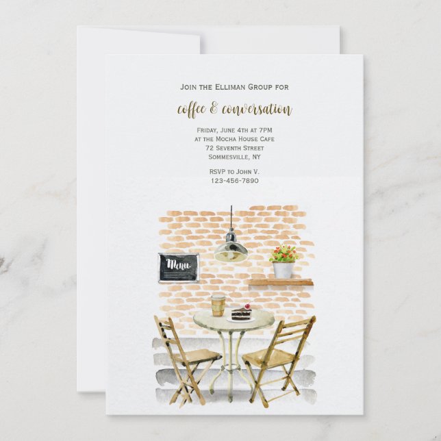 Invitación de Conexión de Café (Anverso)