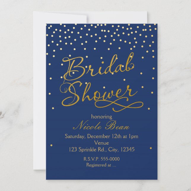 Invitación de Confeti de Papel de Hilo Azul y Dora (Anverso)