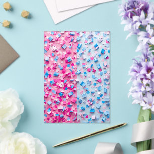Invitación de Confeti de Revelación de Género Niño