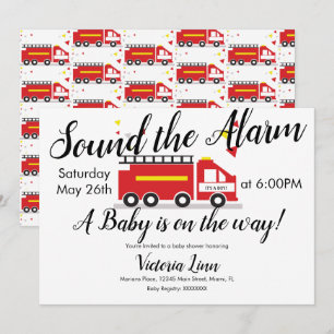 Invitación de Confeti para Baby Shower de Camión d