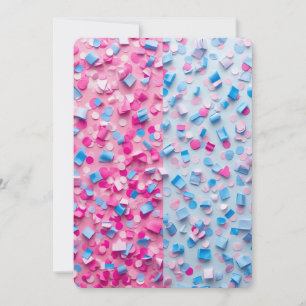 Invitación de Confeti para Revelación de Género Ni
