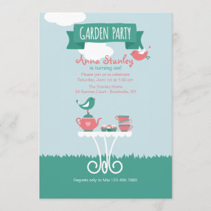 Invitación de Configuración de Fiesta en el Jardín