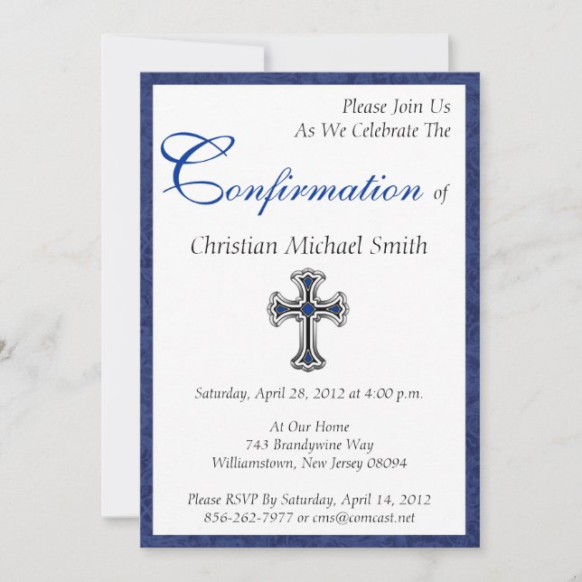 Invitación de confirmación (Anverso)