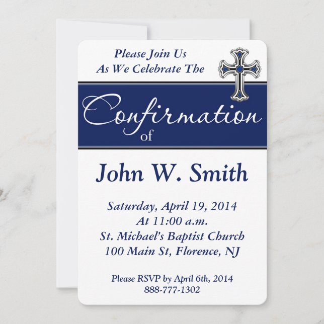 Invitación de confirmación (Anverso)