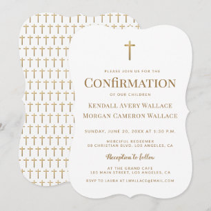 Invitación de Confirmación Católica para Hermanos