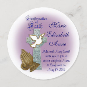 Invitación de confirmación Cruz celta