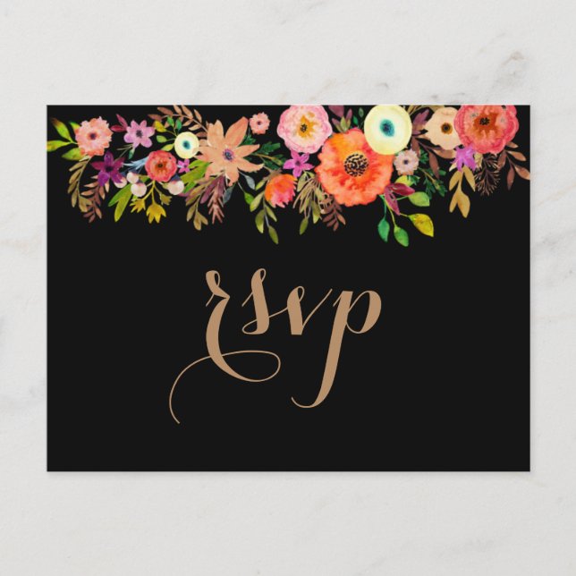 Invitación de confirmación de asistencia de boda c (Anverso)