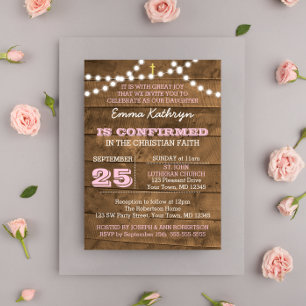 Invitación de confirmación de Barnwood Light