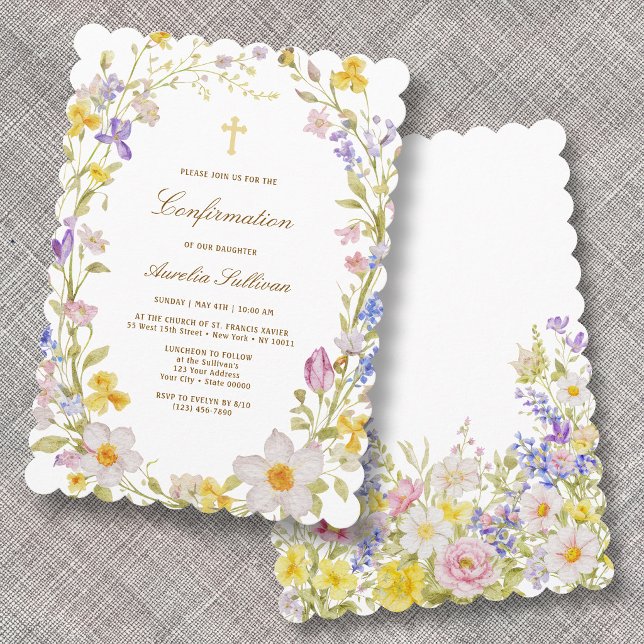 Invitación de confirmación de flores de prado (Subido por el creador)