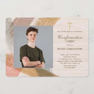 Invitación de confirmación de foto de pincel