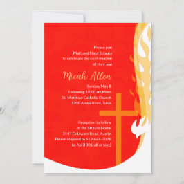 Invitación de confirmación de palo y cruz