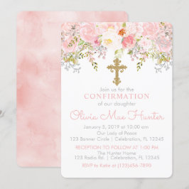 Invitación de confirmación del Chica de jardín Ros