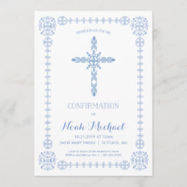 Invitación de confirmación, elegante invitación co