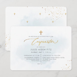 Invitación de confirmación H2 Blue Washed de PixDe