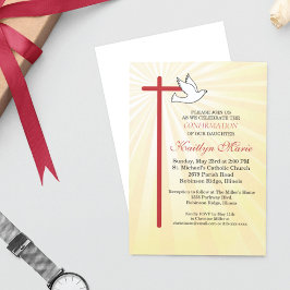 Invitación de Confirmación Hija Cruz Paloma Rayos