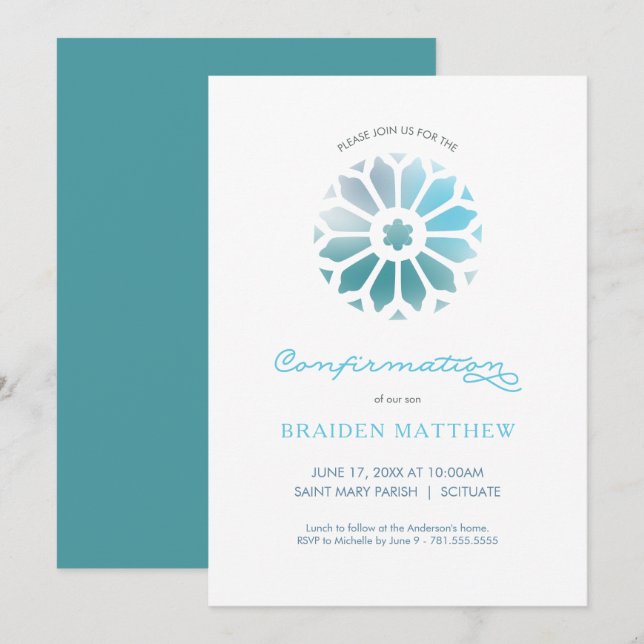 Invitación de confirmación, invitación de confirma (Anverso / Reverso)