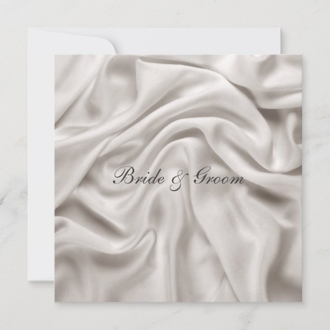 Invitación de conjunto de boda de crema (Anverso)