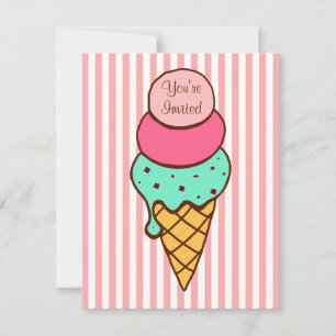 Invitación de Cono de Helado