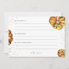 Invitación de consejos de Baby Shower para calabaz