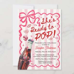 Invitación de Coqueta Rosa Lista para POP