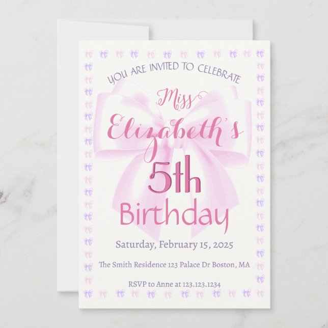 Invitación de Coquette (Anverso)