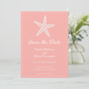 Invitación de Coral Starfish para guardar la fecha