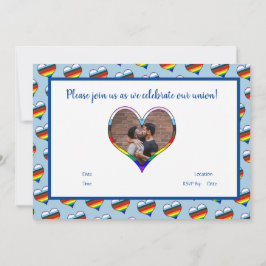 Invitación de Corazón Arcoíris