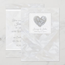 invitación de corazón para el 60º aniversario de b