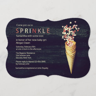 Invitación de Corazones con Purpurina