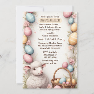 Invitación de Cordero de Pascua de Acuarela Corona